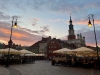 Poznan in der Abenddämmerung